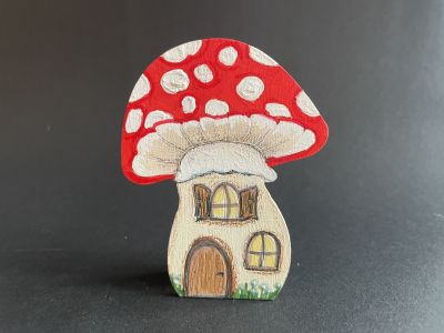 Figurina lemn - ciuperca 9cm
