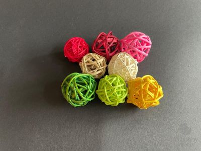Bile Decorative din Nuiele (Rattan) – Set 8 bucăți – Varianta 1/2