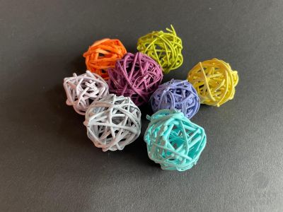 Bile Decorative din Nuiele (Rattan) – Set 8 bucăți – Varianta 2/2