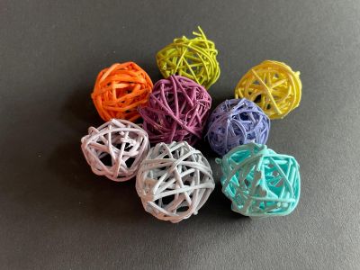 Bile Decorative din Nuiele (Rattan) – Set 8 bucăți – Varianta 2/2