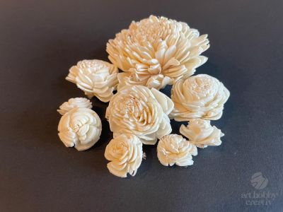 Set Capete de Crizantemă Ming – Mix 3 Dimensiuni (9 bucăți)
