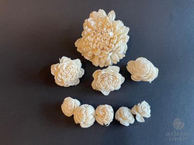 Set Capete de Crizantemă Ming – Mix 3 Dimensiuni (9 bucăți)