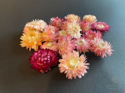  Capete Flori de Pai (Naturale) – Set 10g – roz
