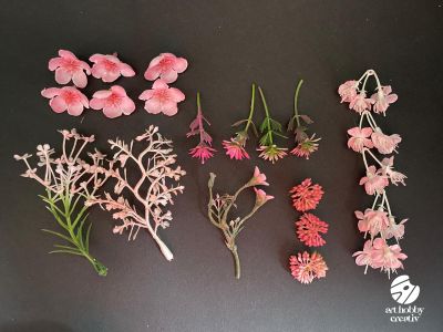 Mix Flori Artificiale „Pink Harmony” – Set 21 bucati