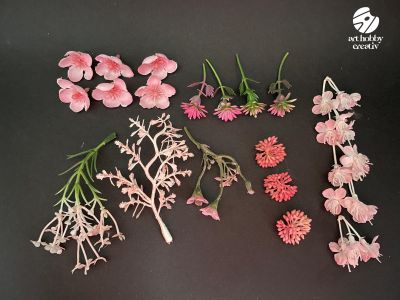 Mix Flori Artificiale „Pink Harmony” – Set 21 bucati