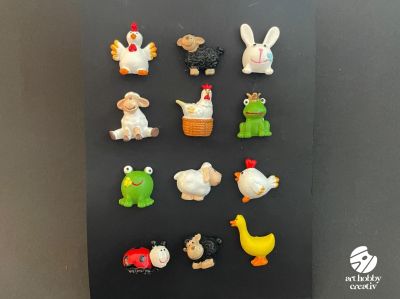 Figurine mini  ograda bunicii -  set/12buc