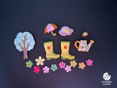 Set Mini-Decoratiuni „Gradina Vesela” – Tematica Primavara