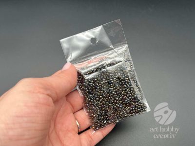 Margele metalizat lucios 2mm bronz irizant 25gr