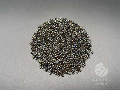 Margele metalizat lucios 2mm bronz irizant 25gr