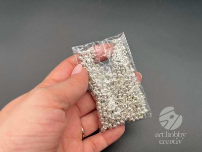 Margea metalizata lucios - 4mm argintiu 25gr