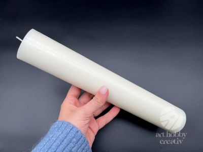 Lumanare stalp - alba 30cm