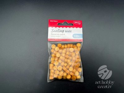 Rezerva de ceara sigiliu - margele – auriu set/100buc
