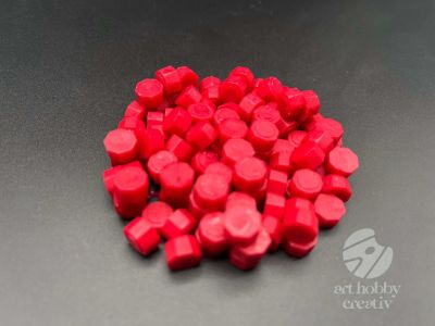 Rezerva de ceara sigiliu - margele – rosu set/100buc
