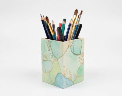 Suport lemn pentru creioane 12cm
