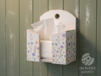 Suport MDF pentru batiste hartie 14cm