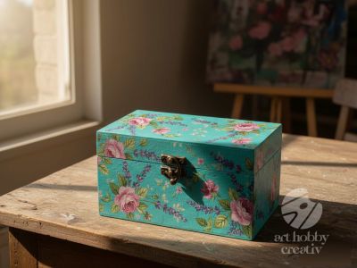 Cutie lemn natur dreptunghiular 12x16cm