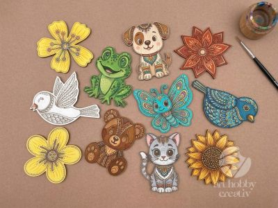 Figurina din lemn de pictat broscuta, 9cm - forma decorativa DIY