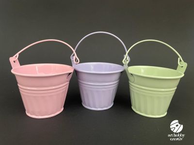 Galetusa Mini Decorativa din Metal – Trio Cromatic (Roz, Mov, Verde)