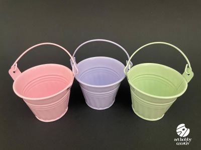 Galetusa Mini Decorativa din Metal – Trio Cromatic (Roz, Mov, Verde)