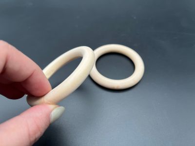 Inel din lemn natur - 7cm