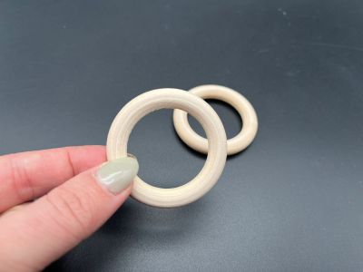Inel din lemn natur - 5cm