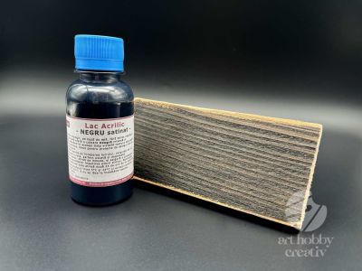 Lac acrilic - negru satinat 100ml