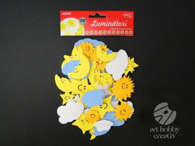 Figurine din spuma autoadeziva - luminatori din poveste set/60buc