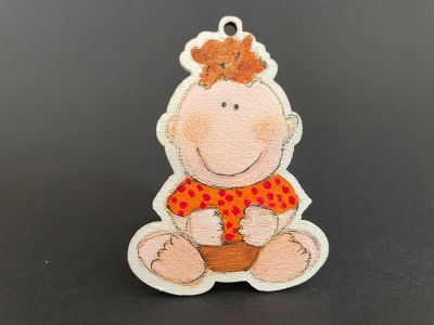 Figurina lemn - bebelus 7cm