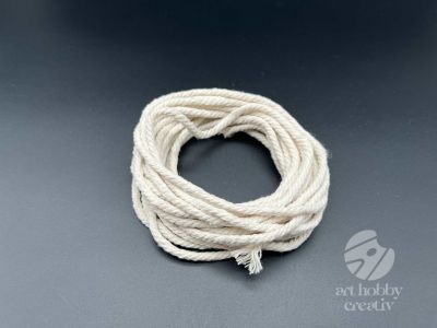 Sfoara bumbac alb 4mm/5m