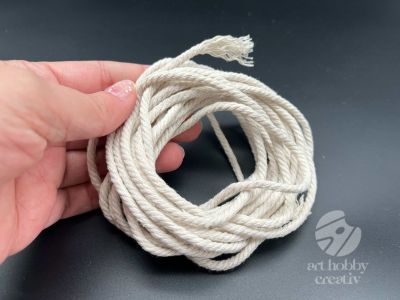Sfoara bumbac alb 4mm/5m