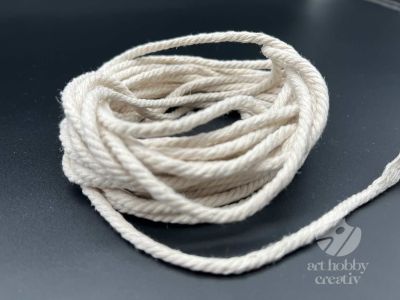 Sfoara bumbac alb 4mm/5m