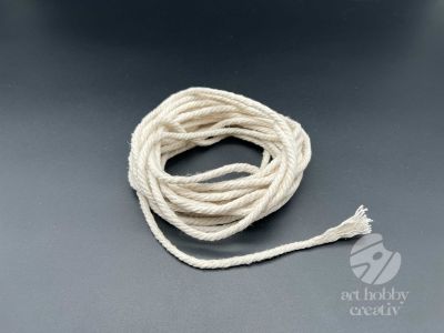 Sfoara bumbac alb 4mm/5m