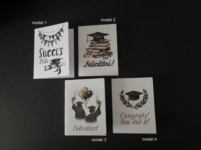Mini Felicitare Absolvire 2026 – Accesoriu pentru Flori si Cadouri - 8,5cm