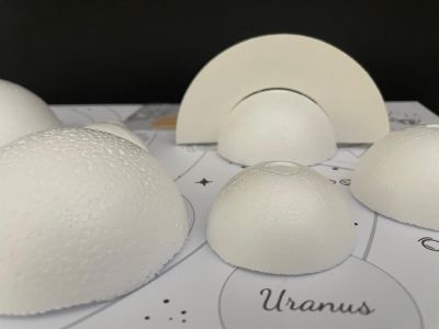 Pachet Creativ Sistemul Solar – Plansa si Semisfere Polistiren