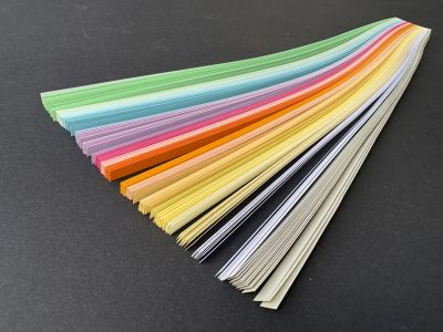Hartie quilling - multicolor pastel - 300/ 5mm