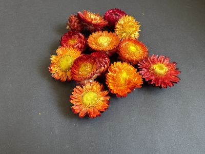 Flori de Paie Uscate – Roșu/Portocaliu - 10 gr