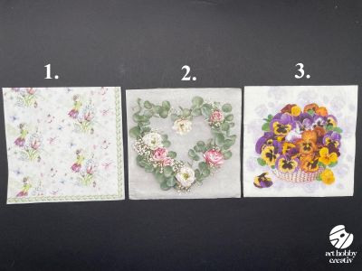 Servetele Decorative cu Zane, Inima de Eucalipt si Panselute