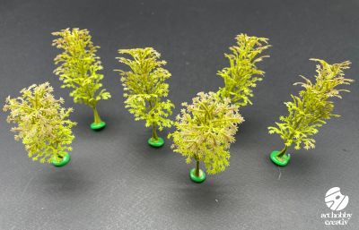 Copaci Miniatura pt. Modelism 8 cm - set/6 buc