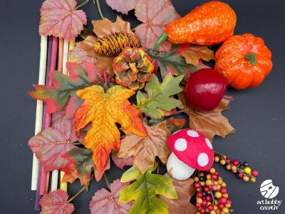 Set Creativ de Toamna – Frunze, Dovleci, Ciupercuta si Accente Rustice