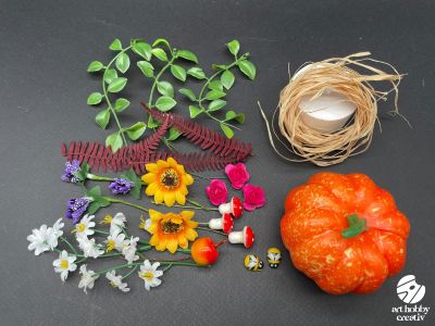Dovleac pentru decorat DIY + Accesorii Si Elemente Florale