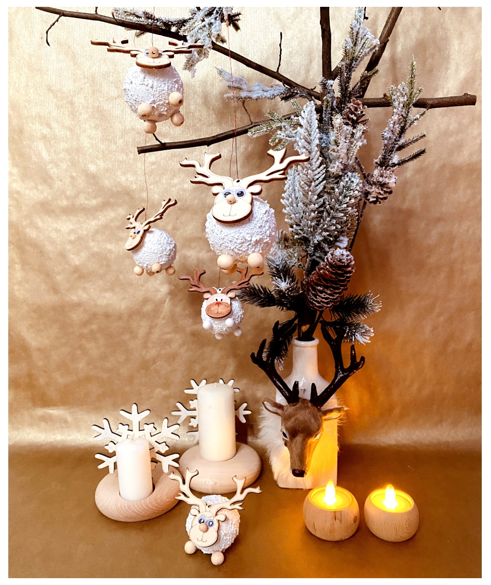 Figurine din Lemn pentru Pictat: Decoratiuni Creative de Craciun Figurine din Lemn pentru Pictat: Decoratiuni Creative de Craciun
