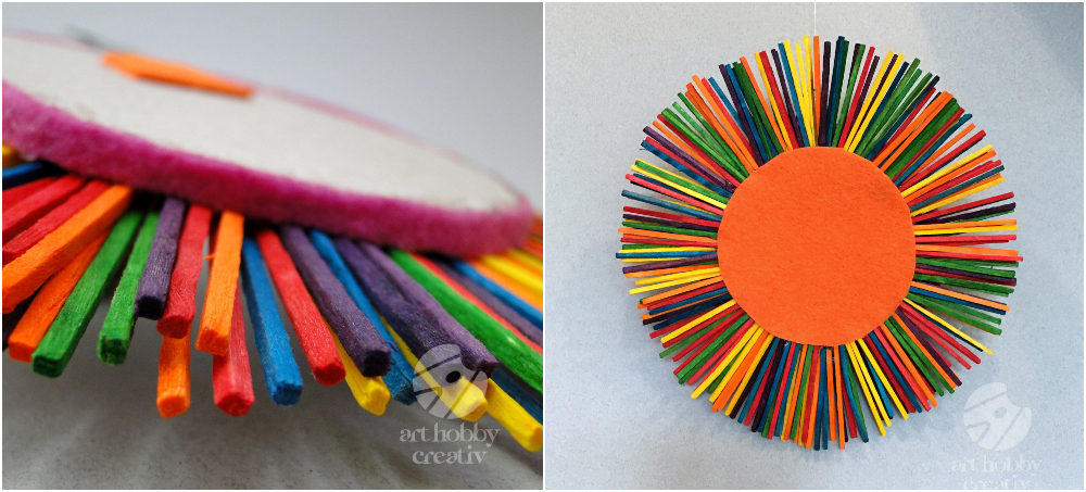 Decoratiuni cu betisoare chibrit colorate