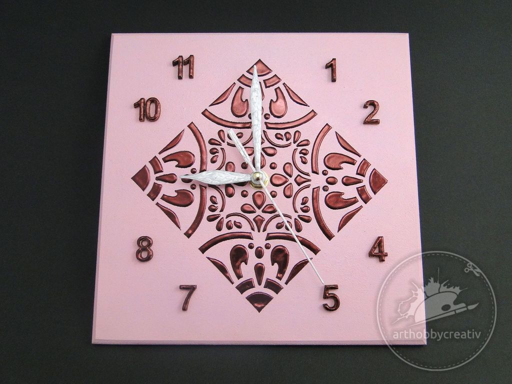 Ceas de perete cu folie decor