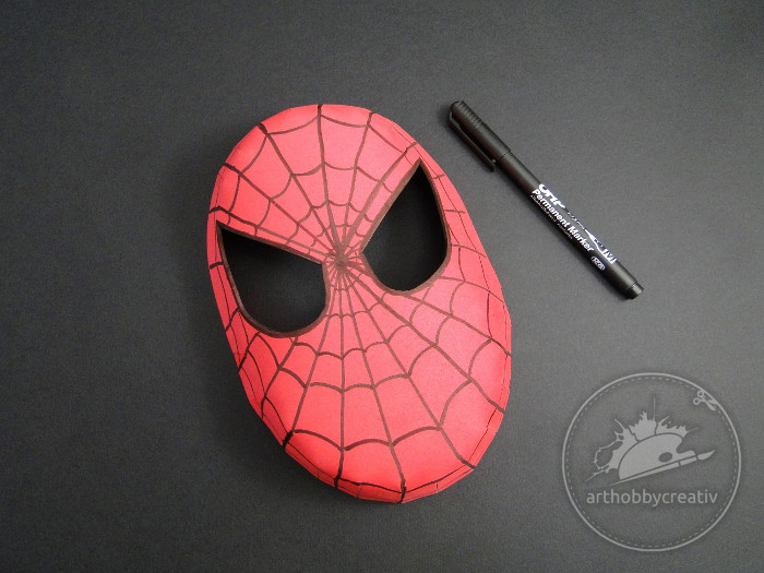 Masca Spider-Man din foaie cauciucata
