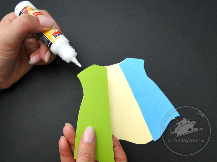 Clovn din carton colorat si cleme milton