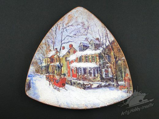 Farfurie mini cu decoupage